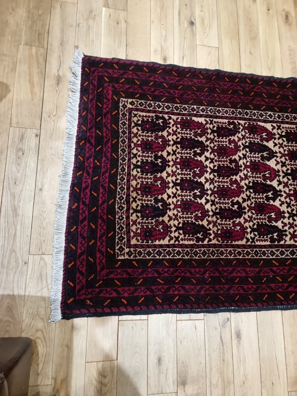 Vintage Handmade Oriental Balouch Rug 166cm x 122cm gallery