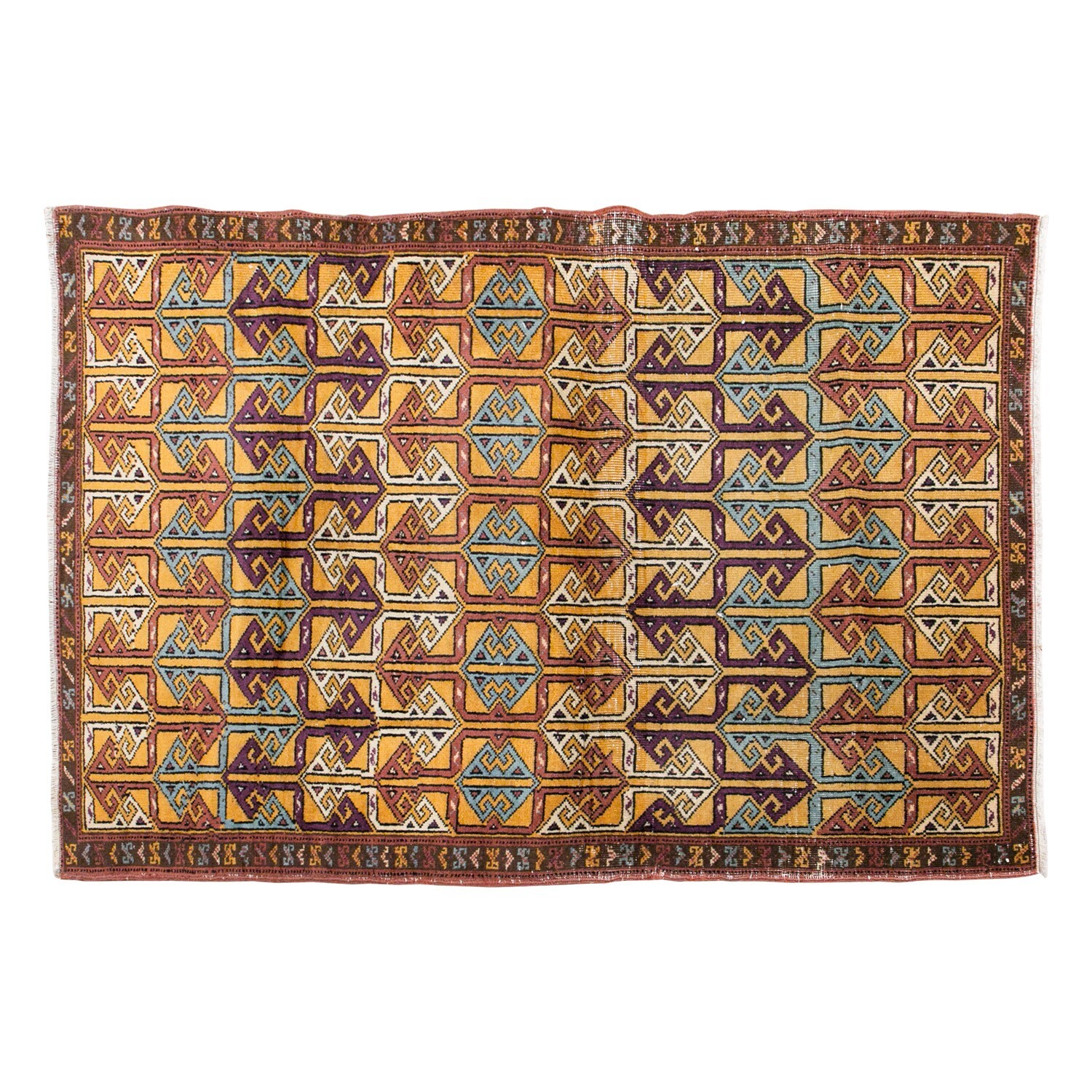 Turkish Rug, Vintage Rug, 3'6 x 5'4 feet, Oushak Rug, Antique Rug, Oriental Rug gallery