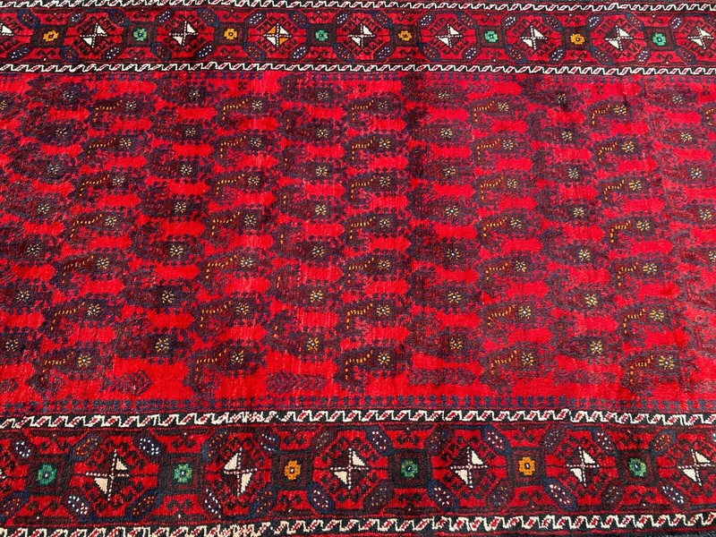 Fine Quality Handmade Afghan Accent Rug, Tribal Paisley Allover Design, 4'x8' gallery