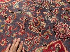 9×12 BLUE VINTAGE RUG HANDMADE fine handwoven oriental antique old real fine art