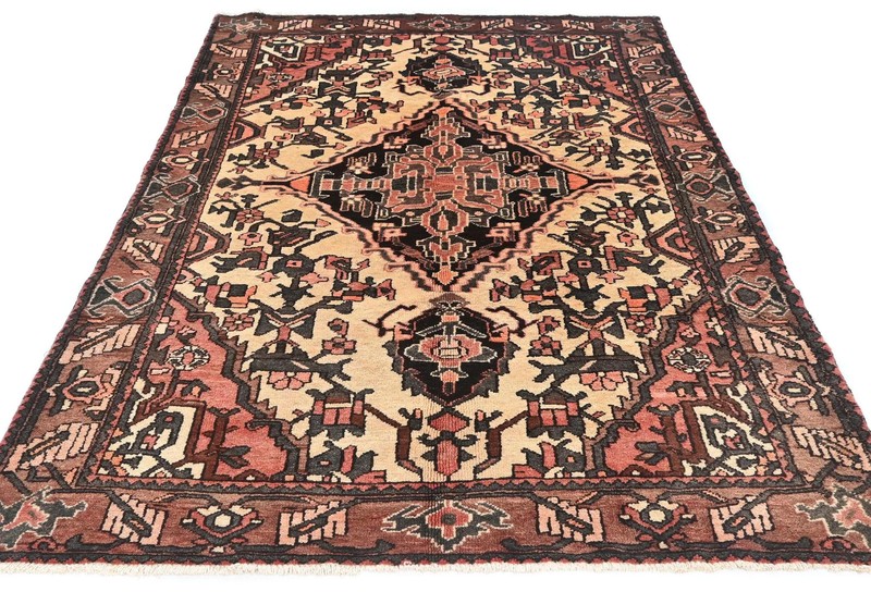 5'2X7'6 ft Cream Vintage Oriental Rug Tribal Floral Farmhouse Entryway Carpet gallery