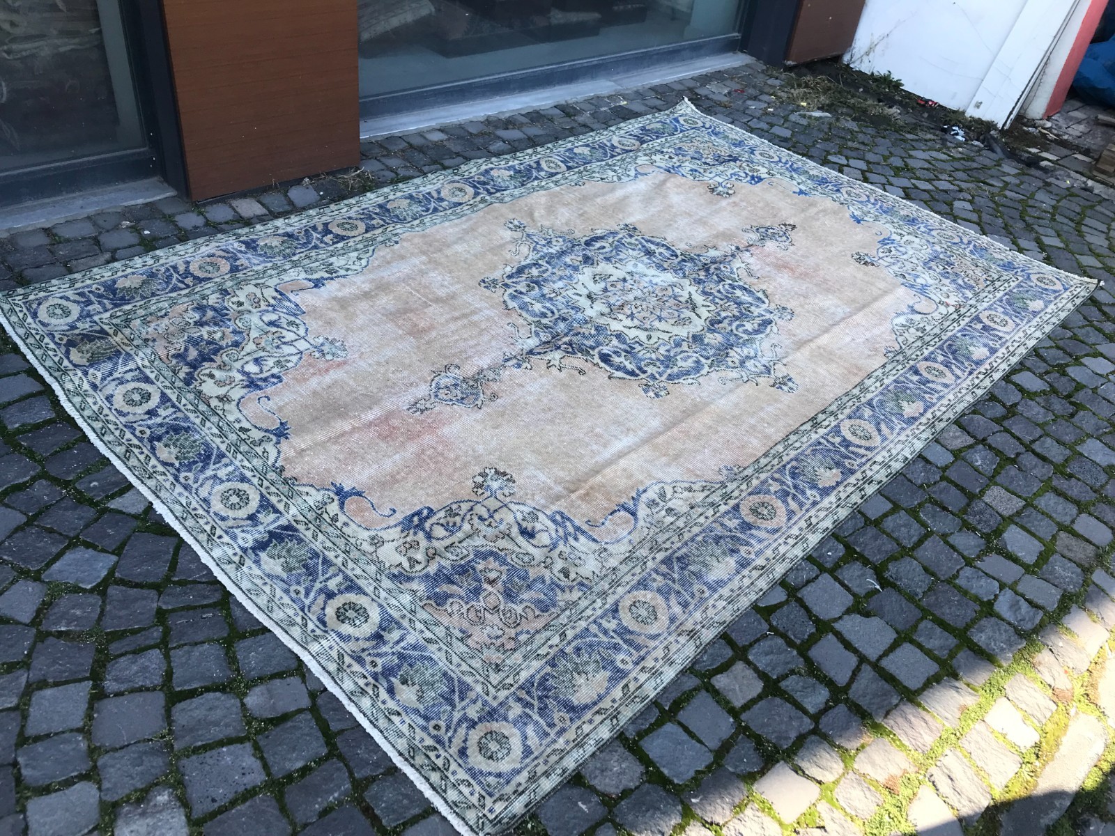 Turkish Vintage Rug, Handmade Wool Rug, Bohemian Large Rug, 6,7 x 10, ft gallery