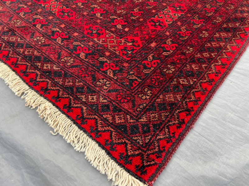 8 x 11 Turkoman Rug – Afghan Elephant Foot Wool Tribal Carpet, Geometric pattern gallery