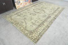 turkey vintage decor rug, handmade turkish rug, oriental oushak rug,6×9 ft 1438