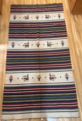 VTG Turkish Anatolian Rug Wool Hand Woven Kilim See Full Description & Photos