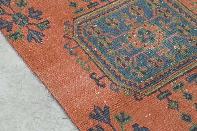 Oushak Runner Rugs Turkish Runner Hand-Knotted Carpet Vintage Rug 3 x 11 ft 283 gallery