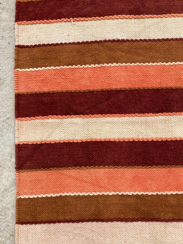 Vintage Traditional Handmade Beautiful Striped Kilim Floor Rug Carpet 180x116 cm gallery