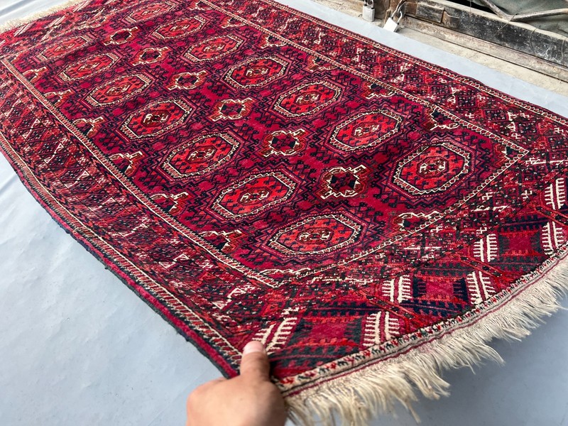 COLLECTORS' PIECE Antique Above 100 Years Old Sarouq Tekke Turkman Carpet gallery