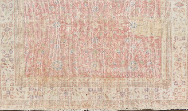 Turkish Rug 5x10 Handwoven Oushak Rug 175x310cm Natural Wool Carpet Pink Rug gallery