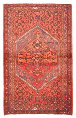 Vintage Hand-Knotted Carpet 4’2″ x 6’5″ Traditional Oriental Wool Area Rug