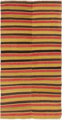 Vintage Hand Woven Area Rug 4’10” x 9’7″ Traditional Wool Oriental Carpet