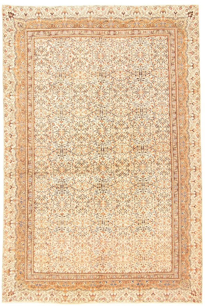Vintage Oriental Hand-Knotted Carpet 6'6" x 9'8" Traditional Wool Area Rug
