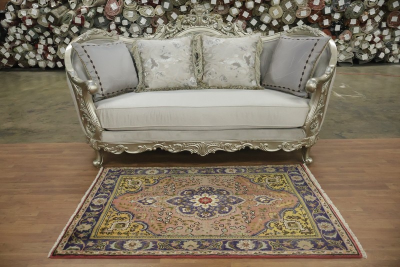 Vintage Floral Traditional Foyer Rug 3x5 Pink Wool Hand-knotted Classic Carpet gallery