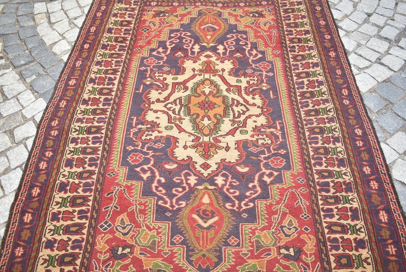 Vintage Caucasian Soumak Rug 60'' x 86'' Fine Quality Soumak Woven Wool Rug gallery