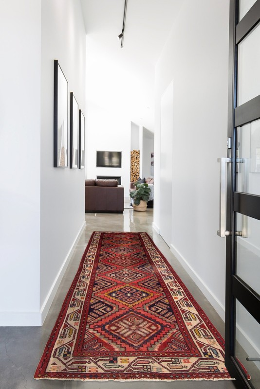 Vintage Hand-knotted Runner Rug 2'11" x 9'0" Traditional Oriental Wool Carpet gallery