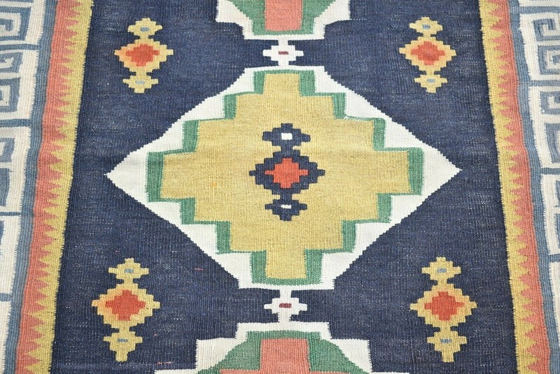 Vintage Caucasian Rug 31'' x 45'' Caucasian Fine Quality Kilim Natural Wool Rug gallery