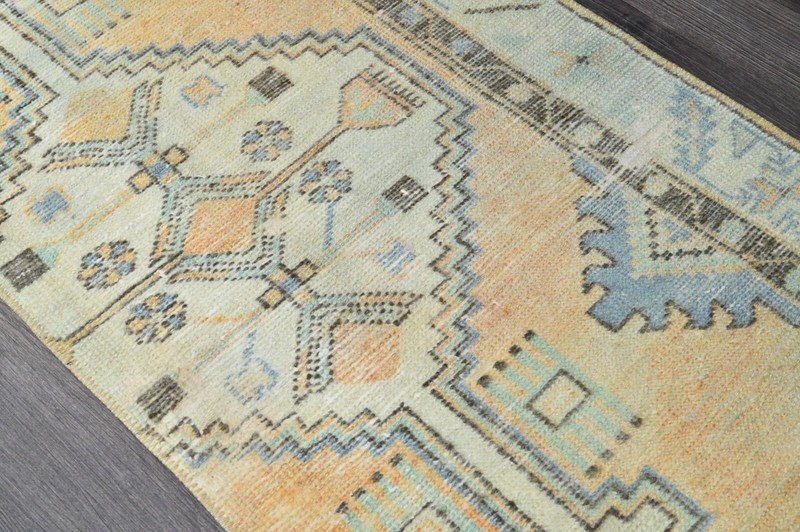 Oushak Turkish Doormat Rug 2x3 ORANGE Vintage Anatolian Handmade Small Kilim Rug gallery