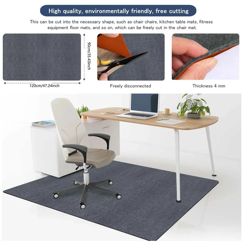 90x120cm chair mat work in hardwood Office Rolling Computer Gaming Chair Mat gallery