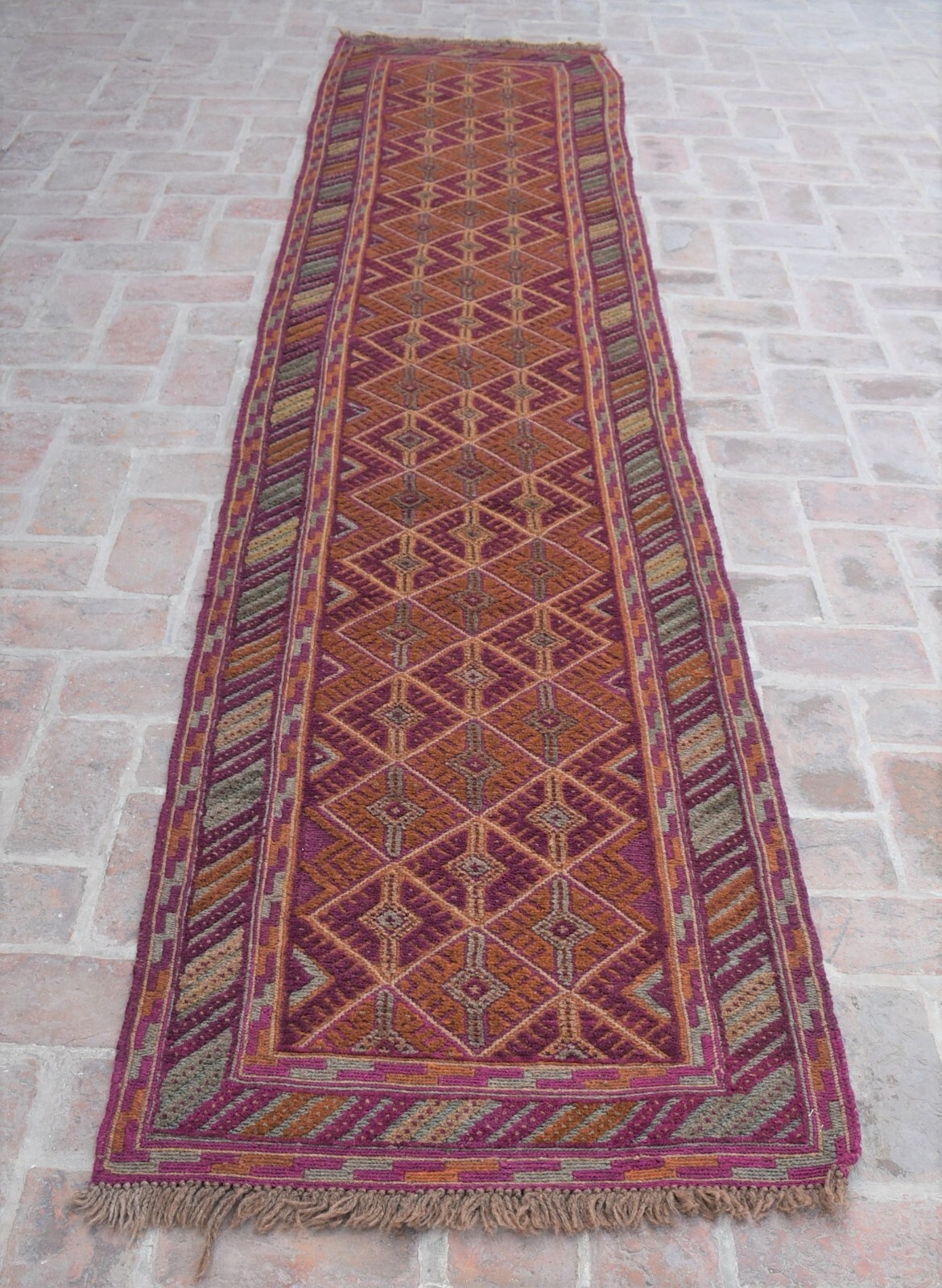 2x12 Ft Handmade Vintage Afghan Moshvani Hallway Runner Persian Wool Tribal Rug gallery