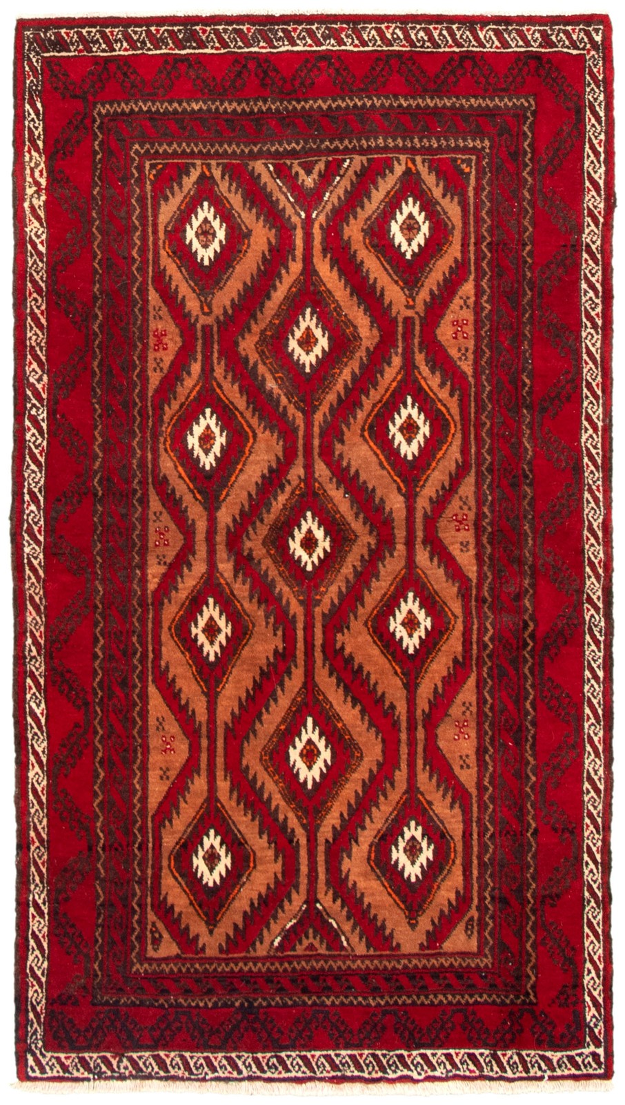 Vintage 3'11" x 6'11" Traditional Hand Knotted Vegetable Dye Wool Area Rug gallery