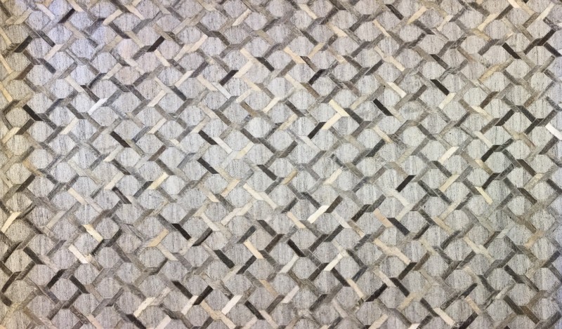 Contemporary Cowhide - Modern Leather Rug - Viscose Carpet - 5 x 8 ft. gallery