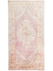 Muted Turkish Oriental Area Rug 4.2×8.6 ft Vintage Oushak Large Wide Runner