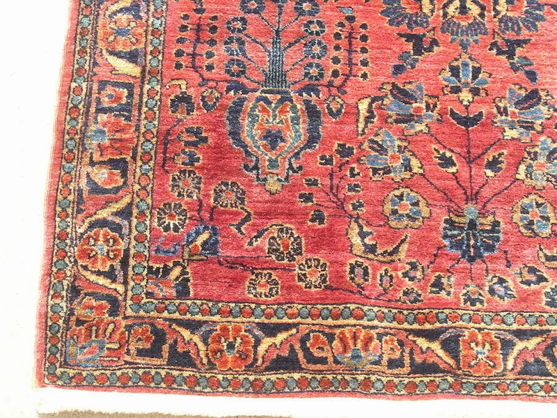 Antique Manchester Wool Kork Mohajeran Oriental Rug Carpet 42x64" Circa 1900 gallery