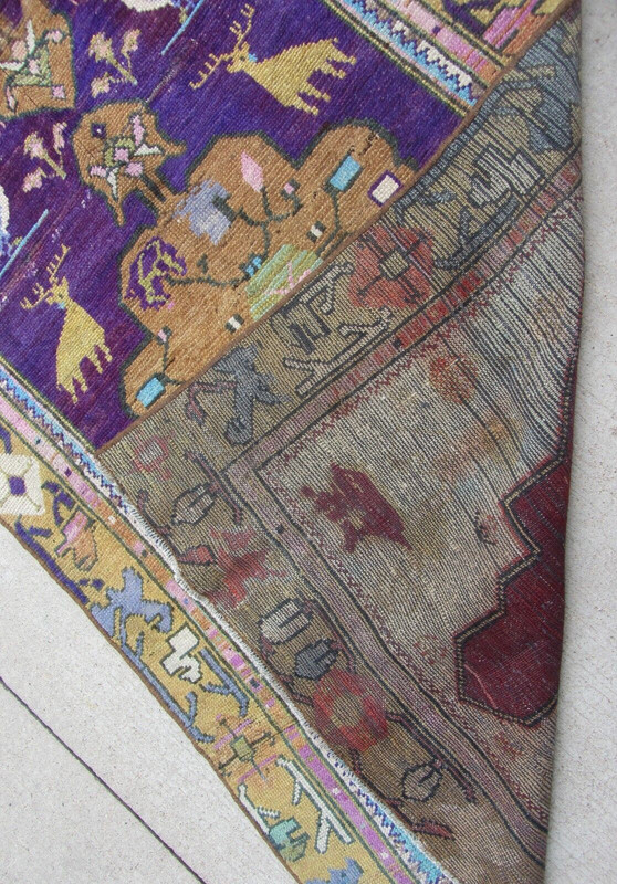 Turkish Nomad Tribal Rug Hand Made Primitive Great Colors Antique 43" x 91" gallery