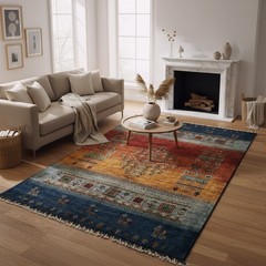 Handmade Tribal Rug – New Zealand Wool – 4’0 x 6’2 Ft
