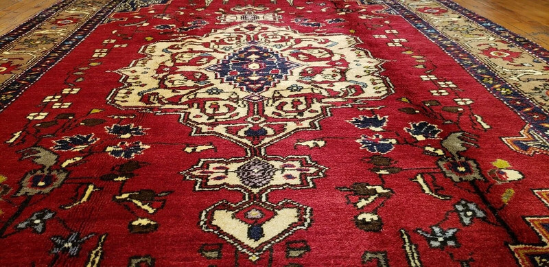 Antique 1900-1939's Wool Pile Natural Dye Area Nagorno-Karabahk Rug 5'3"×10'5" gallery