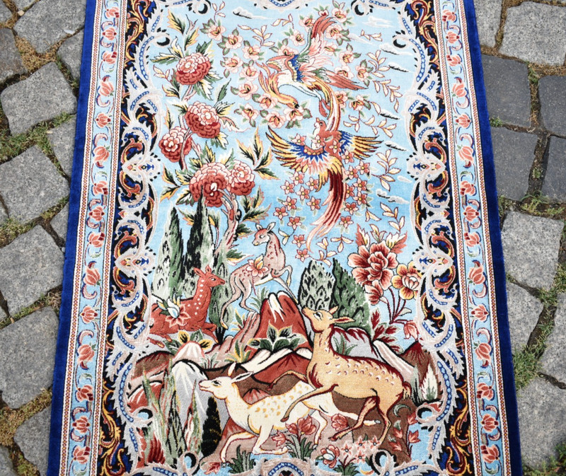 Silk Bamboo Rug 100 % Bamboo Silk Rug 2 x 3 ft Home Decor Rug Bamboo Wall Rug gallery