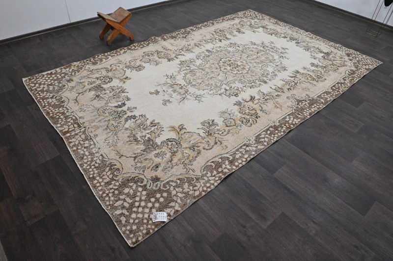 Oushak Turkish Vintage Rug 6x10 Kilim Rug Anatolian Handmade Boho Decor BEIGE gallery