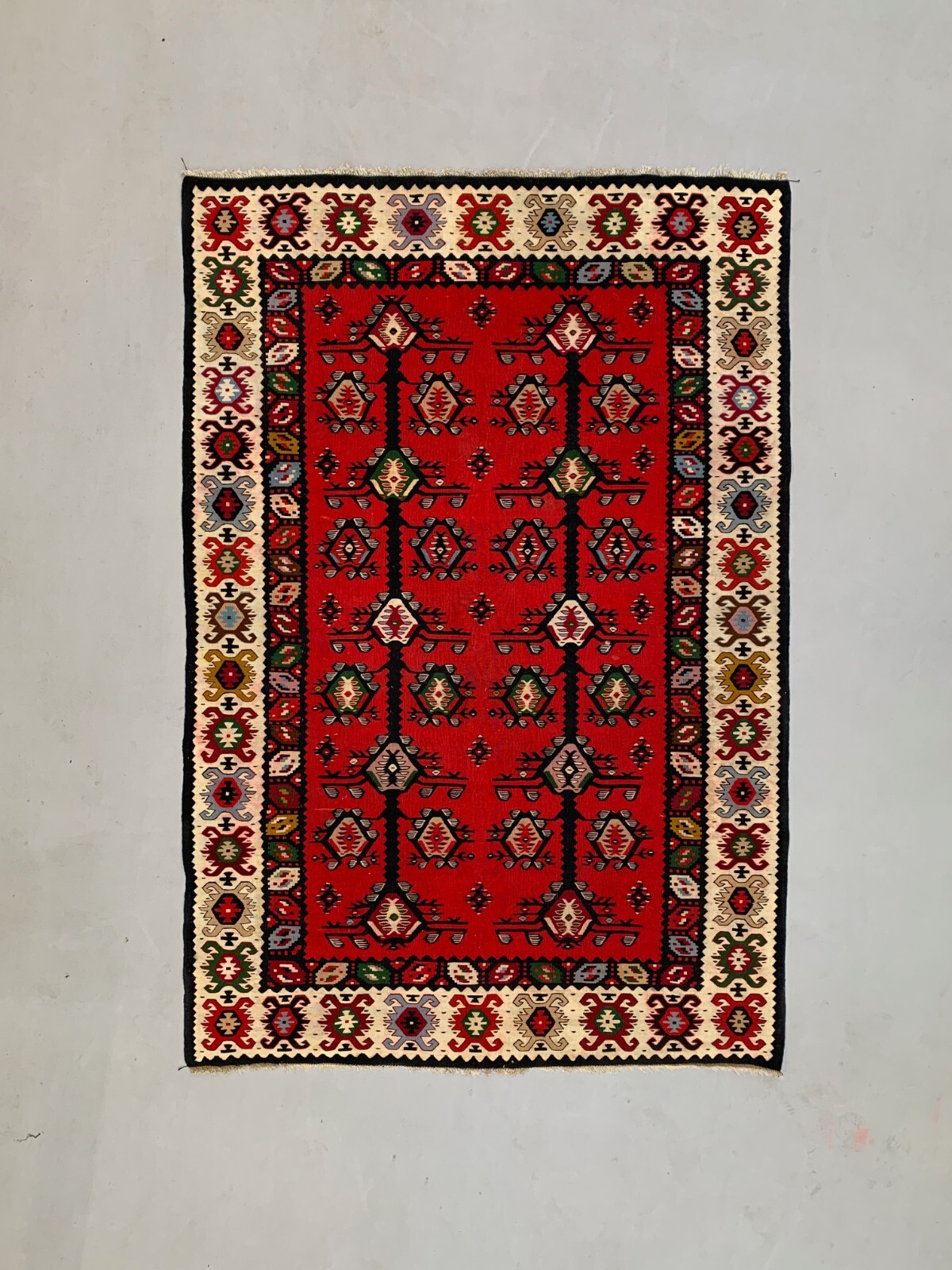 Vintage Kilim, Serbian Pirot Kelim Rug shabby wool 210x144 cm large gallery