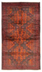 Vintage Hand-Knotted Area Rug 3’9″ x 6’11” Traditional Oriental Wool Carpet
