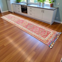 Runner Rug, HandMade Turkish Rug Runner, Hallway Kitchen Decor rug 3×12 ft apprx