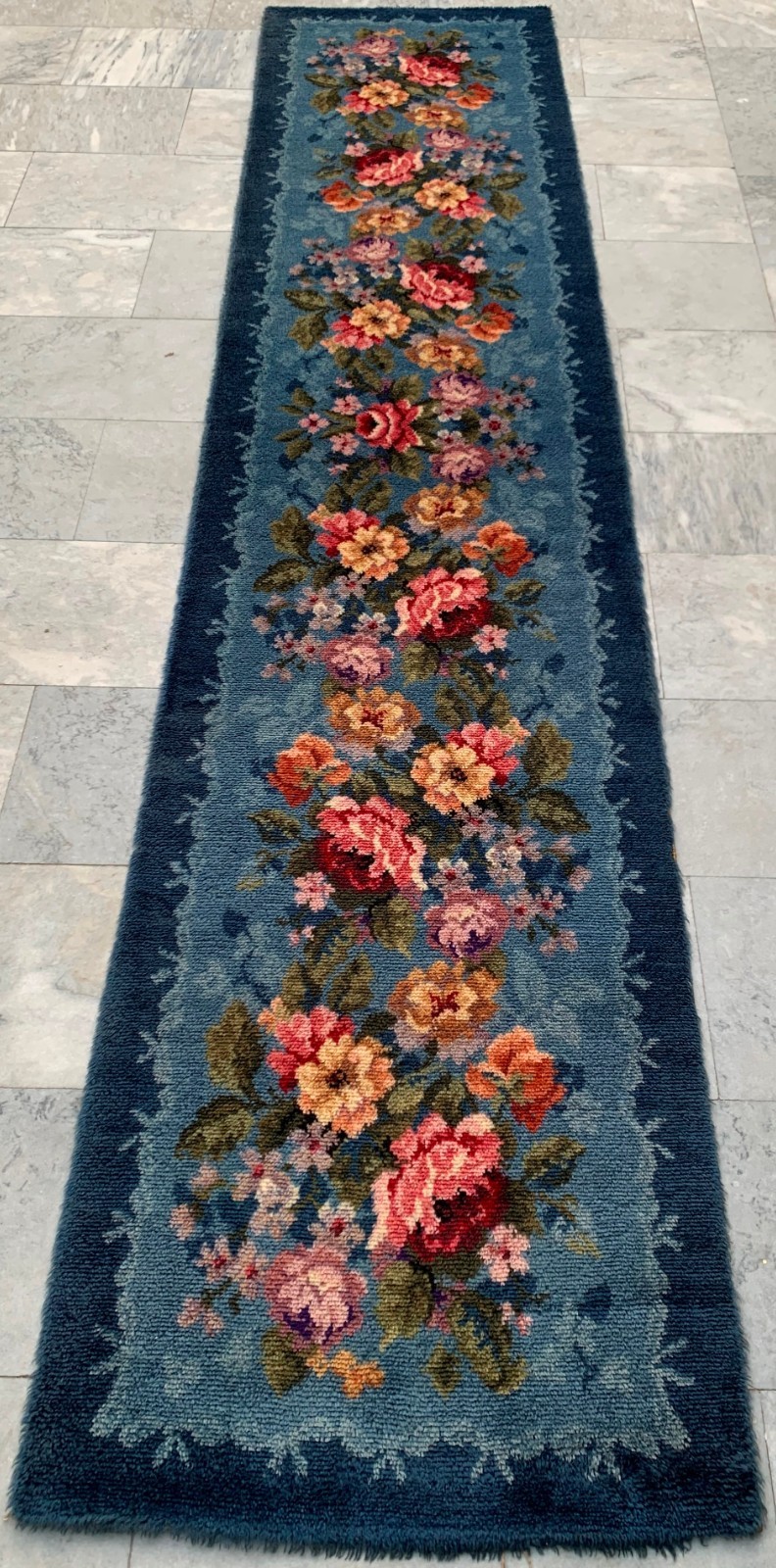 Vintage Mid-Century Scandinavian: Long-Pile Rya Shags, Hallway Rug (2x11ft.) gallery