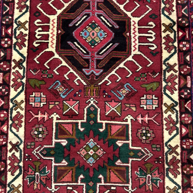 HANDMADE HERIZE RUNNER 100% WOOL per/ira Geometric Runner Rug 2’8 x 10’8” gallery