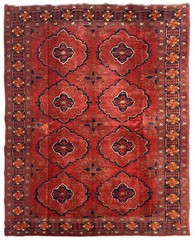 Fine Quality Hand Knotted Afghan Khal Muhammadi Wool Area Rug 9 x 6 Ft