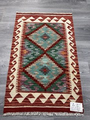 Vintage Kilim Traditional Hand Made Oriental Wool Kilim 3ftx1ft11inc 91cmx57cm