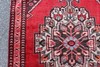 Bright Geometric Medallion Afghan 4' 2" x 6' 4" Red Hand Knotted Area Rug gallery