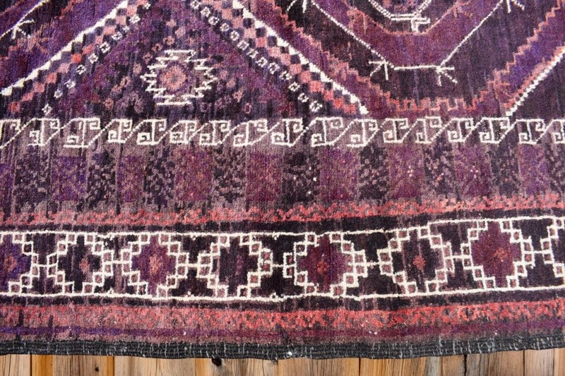 Semi Antique Vintage Hand Knotted Oriental Runner Wool Area Rug 4'7 x 9'2 5 x 9 gallery