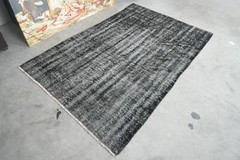 small turkish rug, hand-knotted carpet vintage rug, oushak area rug 4 x 6 ft 309