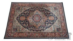 LF70343: KARASTAN Navy Print Approx. 4×6 Wool Area Rug