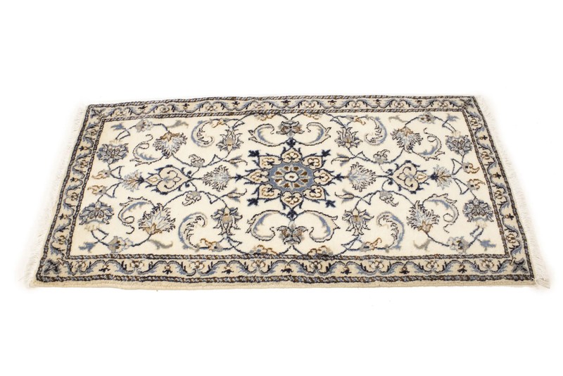 Handmade Wool Oriental Rug Cream Classic Floral Entryway Carpet Decor 2'3X4'6 ft gallery