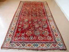 OLD,ANTIQUE CAUCASIAN DESIGN IN SIZE 5’3″ x 10’8″ RARE KAZAK,SHIRVAN DESIGN RUG