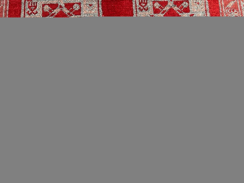 Vintage Turkmen Ersari Rug, Soft Pile, 2'8 x 3'10 ft Bathroom, Red Wool Area Rug gallery
