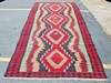 c1920s ANTIQUE CAUCASIAN KILIM 4.7x13.2 DANCING GIRL SUBJECTS_MINT_ALL VEGY DYE gallery