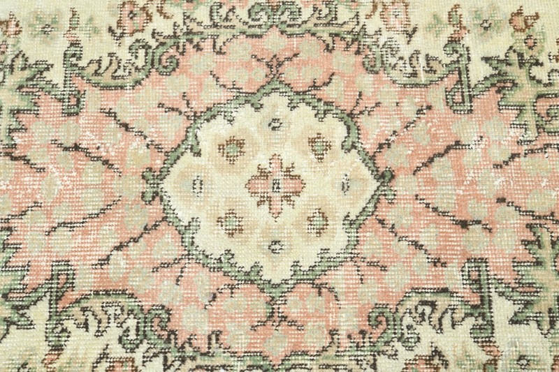 4x7 Turkish Antique Area Rug Anatolian Hand-Knotted Vintage Oushak Carpet,1457 gallery