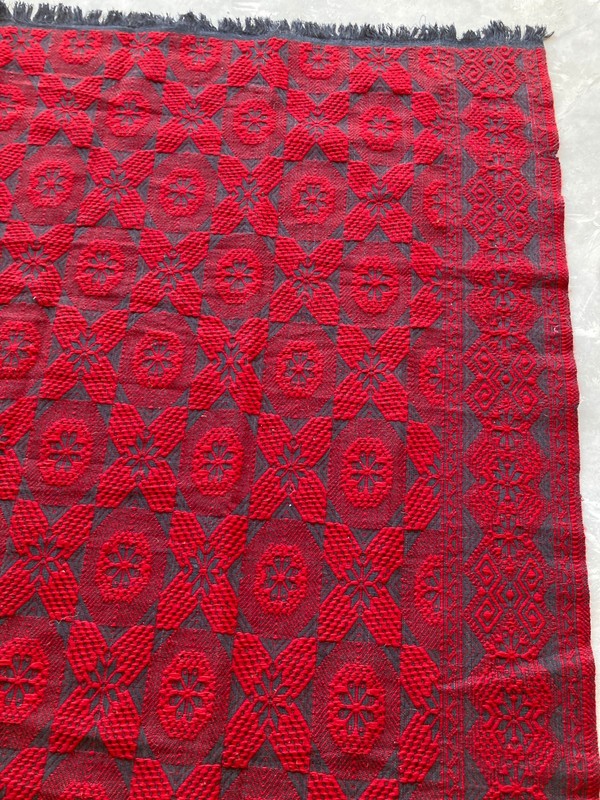 Vintage Traditional Handmade Turkish Geometric Wool Kilim Rug 210x180 cm gallery