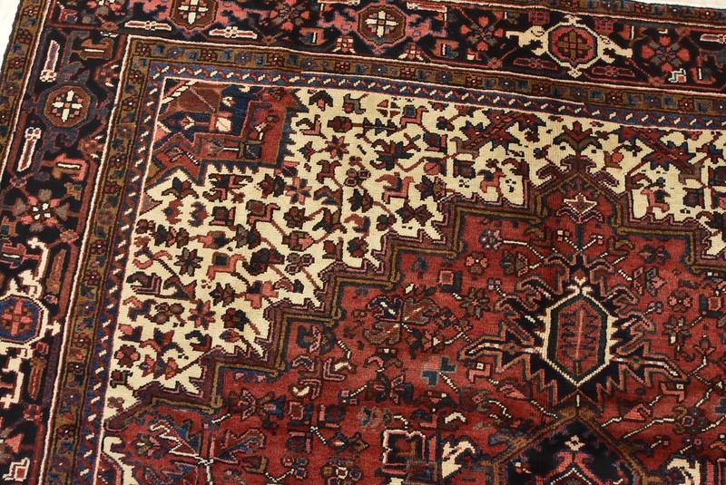 Vintage Tribal Rug 8’6” x 10’3” Red Wool Hand-Knotted Oriental Carpet gallery